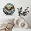 Horloge murale silencieuse en verre trempé de 30 cm, « Horloge murale Eagle Mountain », sans tic-tac, fonctionne avec des piles (piles AA non comprises), décoration artistique pour la maison