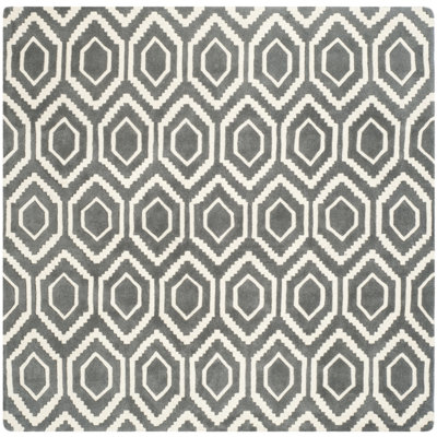 Deedie Hand Tufted Wool Geometric Rug