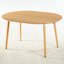 Table de salle à manger extensible, plateau, couleur chêne, pieds en métal, 180 x 100 x 75 cm.