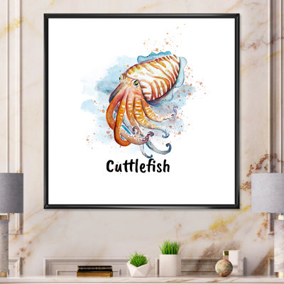 " Aquarelle Cuttlefish Art III " Painting Print