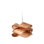 Link Suspension Pendant - Large - E26 Base - Natural Cherry Shade - Matte Black