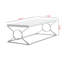 Table basse en métal chromé Ajani H 18,23 po x l 43,75 po x P 21,89 po