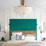 Lettsome 24" 6 - Lights Boho Geometric Chandelier Dimmable