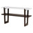 Retro Elegant Console Table with Marble-Effect Top and Versatile Storage Solutions-768201784