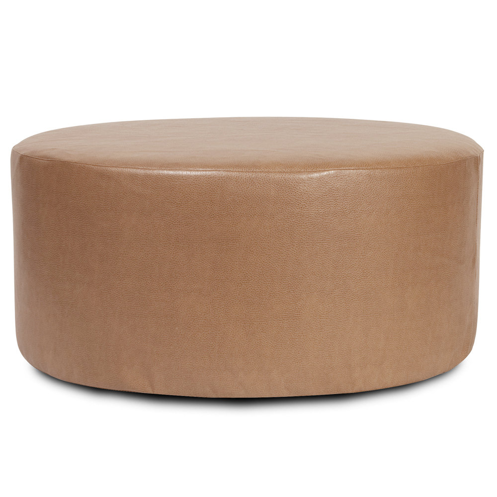 Florio Faux Leather Ottoman Wade Logan® Upholstery 