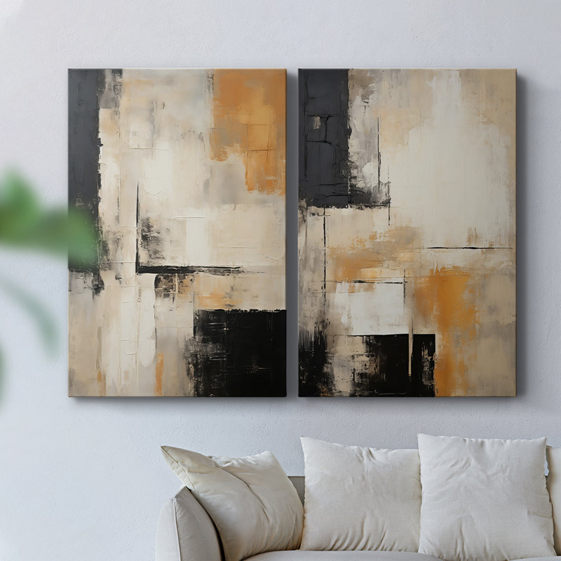 ABSTRACT Series CCCCL-Toile tendue avec châssis de qualité supérieure, prête à être accrochée, H 12 po x l 16 po