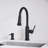 Empressa High Arc Pull-Down Dual-Spray Kitchen Faucet-66477610