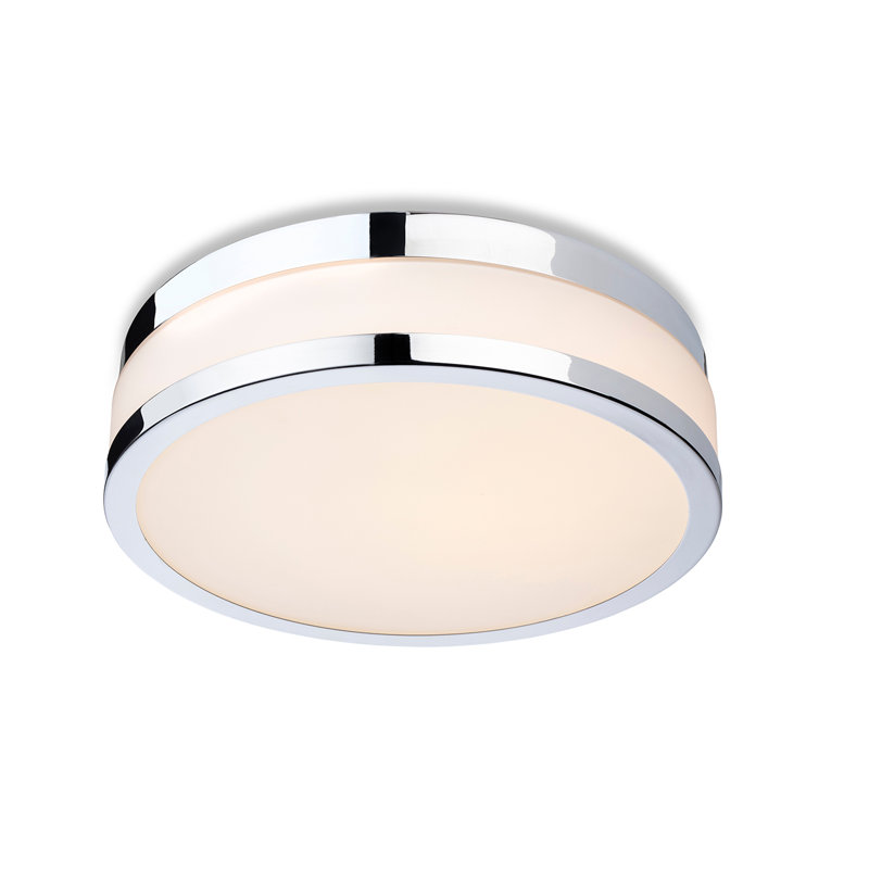 Glass LED Flush Mount, 8Cm H x 29Cm W x 29Cm D