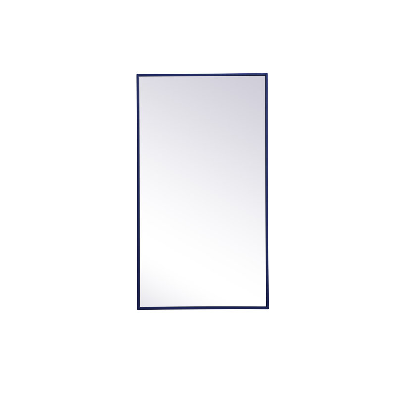 Miroir mural Sabine, 36 po x 20 po, Bleu
