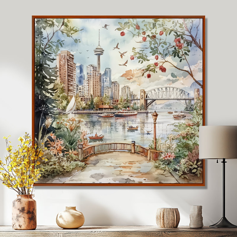 Canada Canada, paysage de sagesse de Vancouver II - art mural de la ville de Vancouver, Bronze, H 30 po x l 30 po