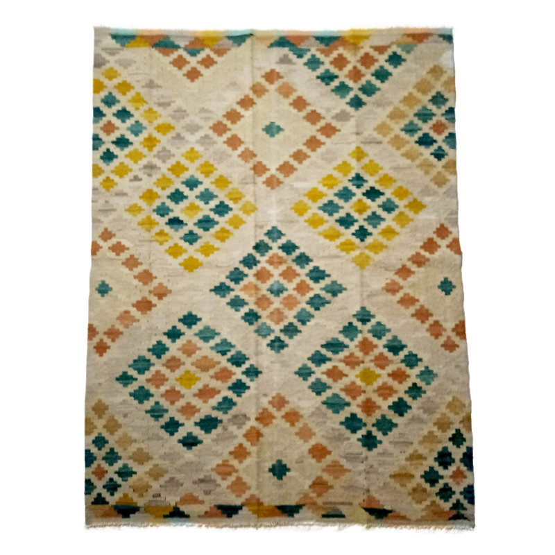 Ridgway Geometric Hand Woven 180cm X 250cm Area Rug, Wool