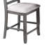 Gris de tissu à 2 dossiers - chaises hautes de salle à manger pour une salle de détente moderne avec siège rembourré confortable-42683107