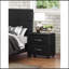 Table de chevet contemporaine contemporaine à revêtement noir 1pc