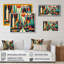 Paysage urbain coloré II - art mural sur toile Cityscapes-86828116-86828120