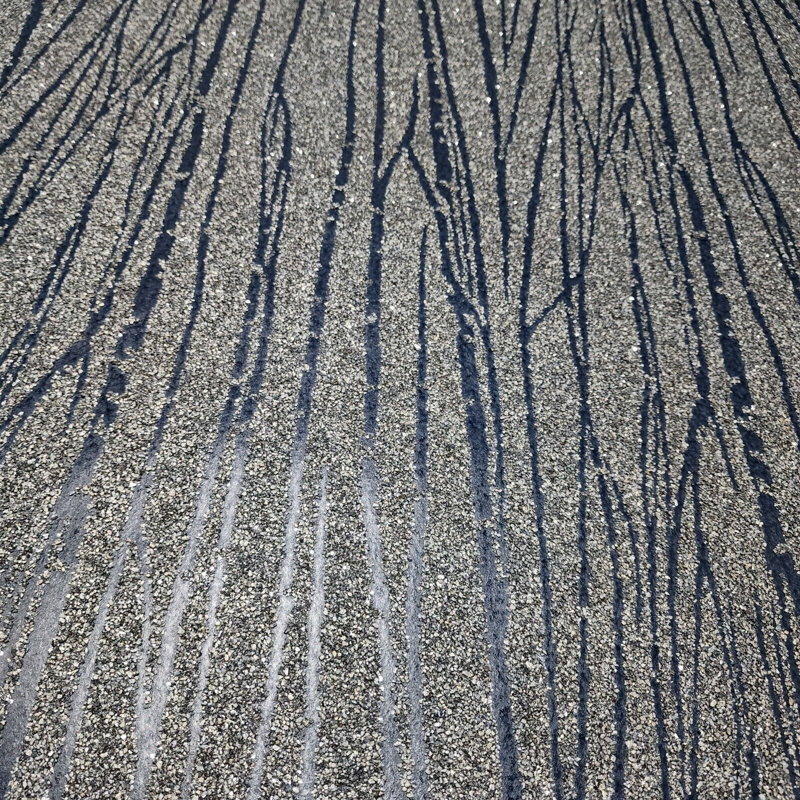 Papier peint naturel zébré mica Sparkle vermiculite bleu marine / gris métallique