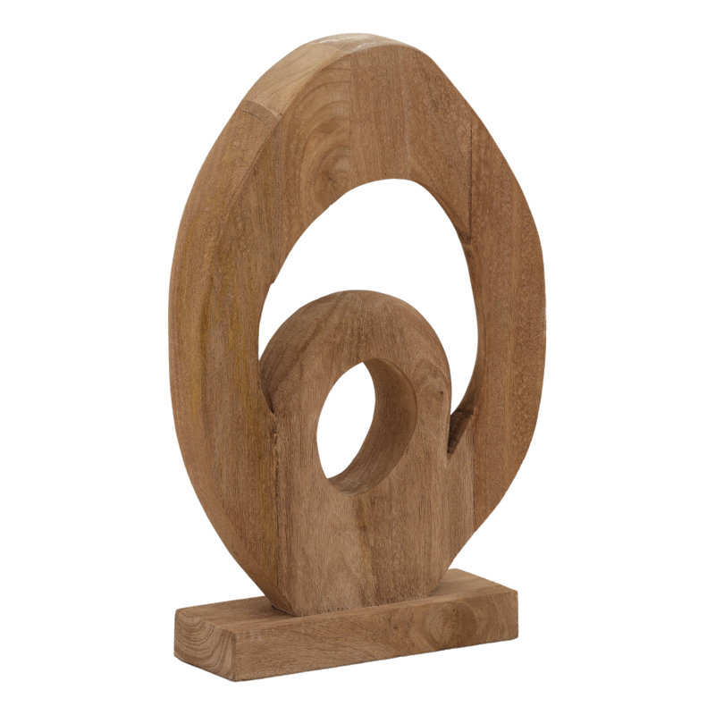 Sculpture Hespera brun clair, H 18 po x l 11,8 po x P 3,5 po
