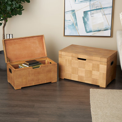 Ensemble coffre coffre en bois brun Cole Cole