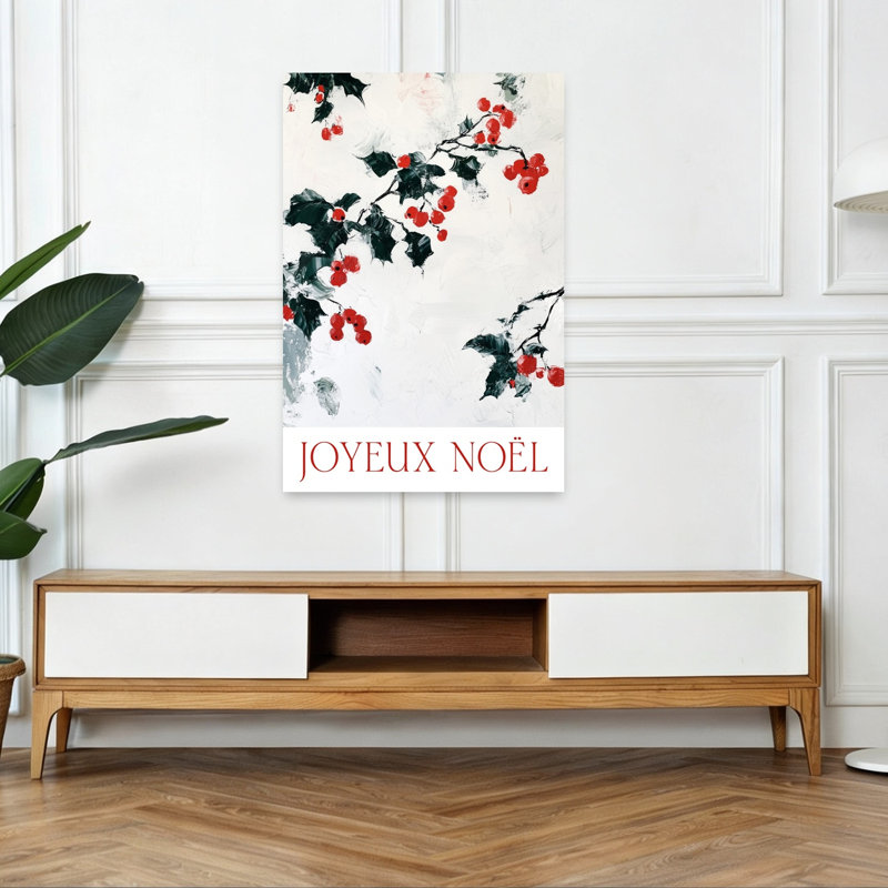 Joyeuxnoelno05, art contemporain abstrait nature, hiver, 48" H x 32" W