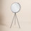 Hatch Black Round  Floor Mirror on Metal Tripod