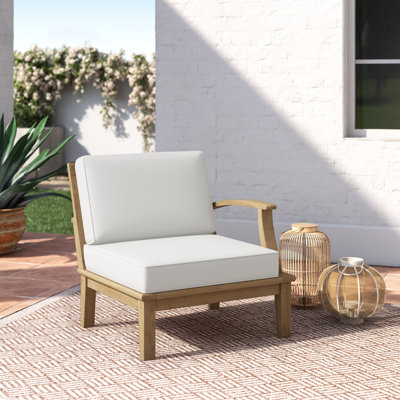 Modway Pier Outdoor Patio Teak Right-Facing Sofa