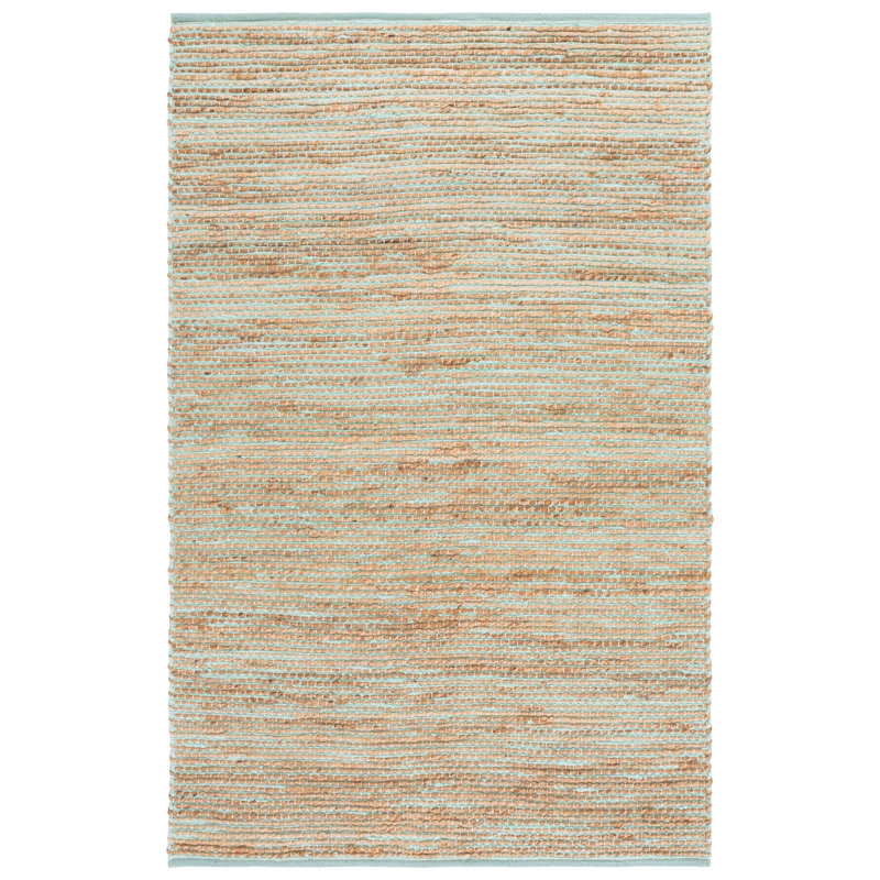 Cape Cod 236 Hand Woven Jute; Cotton No Pattern Rug, Rectangle 5' x 8'