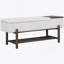 Banc de rangement rembourré Farmhouse avec compartiment caché, banc d'entrée moderne pour le salon, le vestibule et les couloirs-396733406