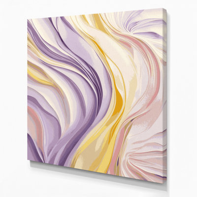 Aquarelle abstraite, art mural sur toile beige 68