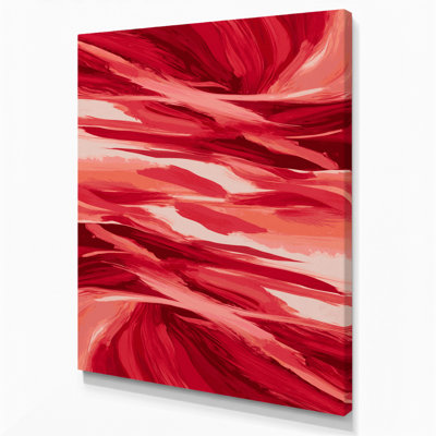 Abstract Landscape 12 Red Canvas Wall Art