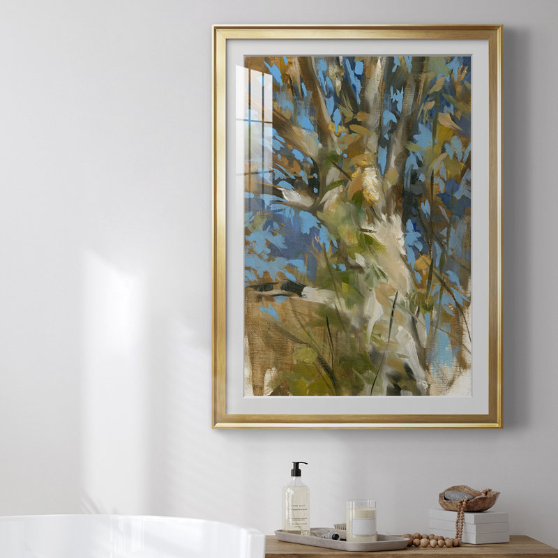 Chêne, reproduction encadrée de qualité supérieure, Cadre doré, H 36,5 po x l 26,5 po x P 1 po