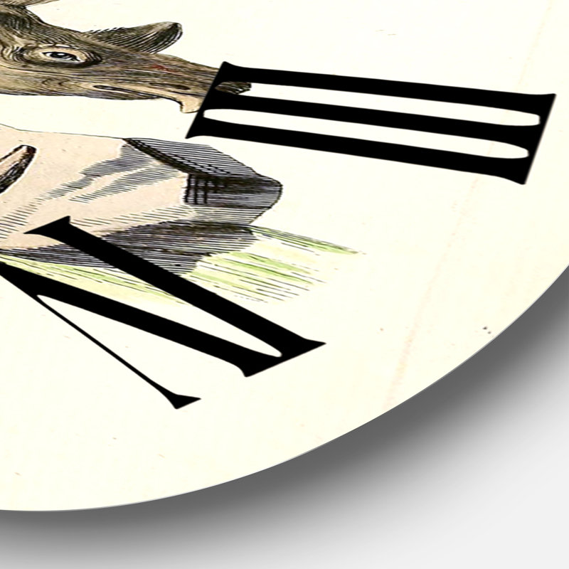 Horloge murale rétro Rhinoceros, Grand