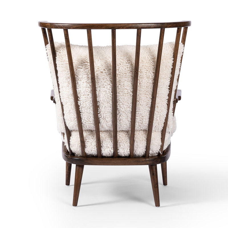 Graham Chair-Andes Natural, White Faux Fur