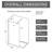 34 In W X 72 H Fixed Shower Door, Black Gradient Tempered Glass, Stainless Steel Rod, Simple Structure, Easy Installation, Stain - , Left Right Sliding Options 31.5" 72" Walk Design, 1/4 Inch Thick
