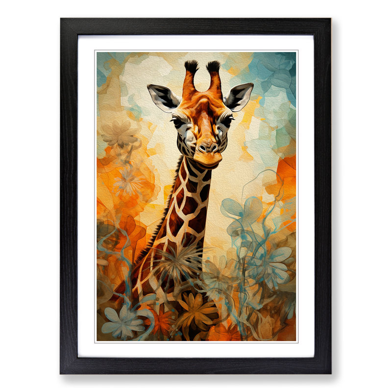 Single Picture Frame Print on Wood, 64cm H x 46cm W x 2cm D, Black