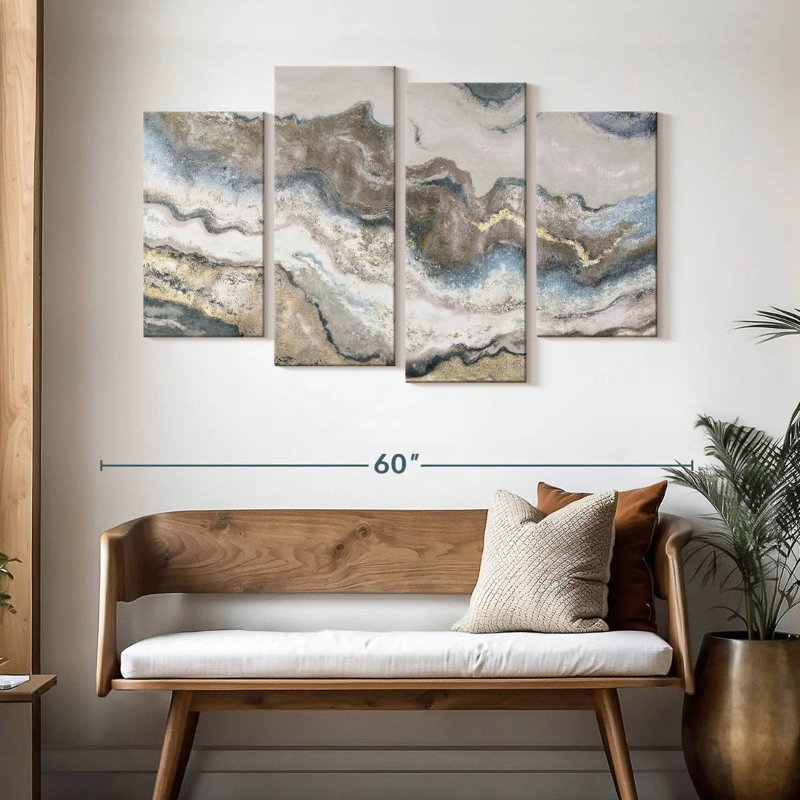 Avery Neutral Marble, 32" H x 52" W