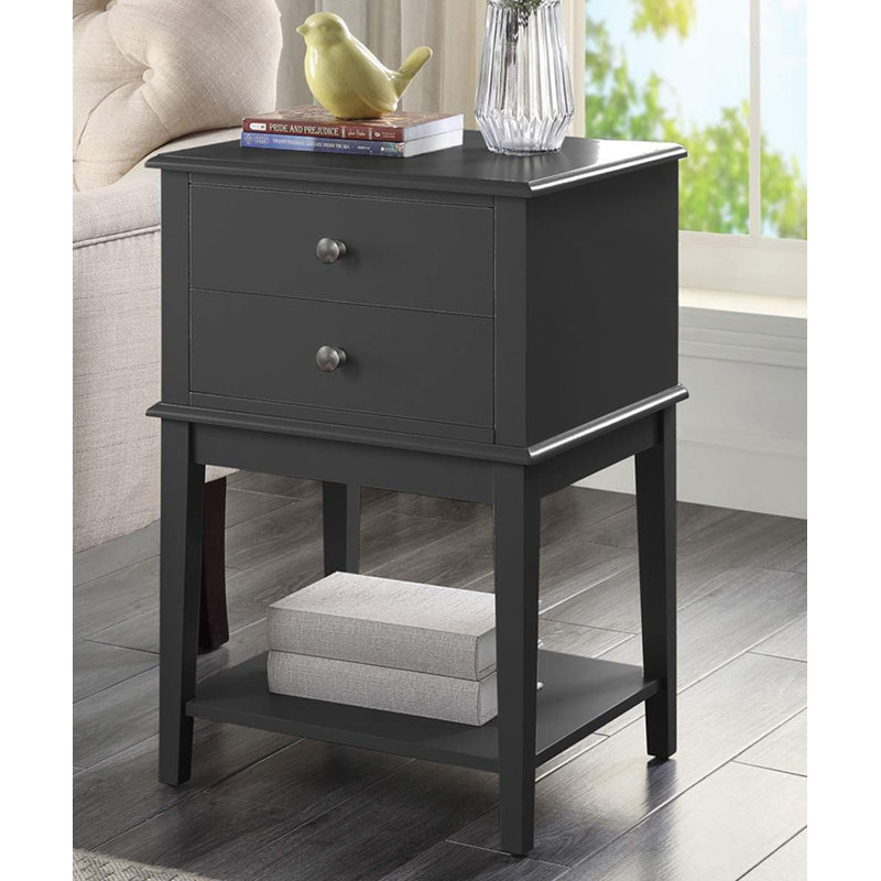 Table de chevet et table basse noires