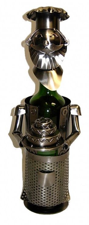 Barney Baker with Cake, 1 Bottle Tabletop Wine Bottle Rack