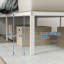 Structure de lit en acier blanc 18 po Briese-1779225262
