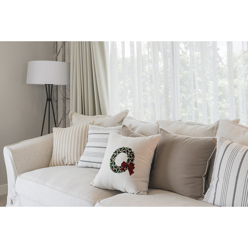 Coussin décoratif carré holly, H 20 po x l 20 po
