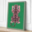 Geometric Tiger Art Deco - Wrapped Canvas-2004041287-2004041307