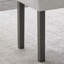 Banc rembourré en tissu gris clair Selena avec cadre en bois gris foncé Selena