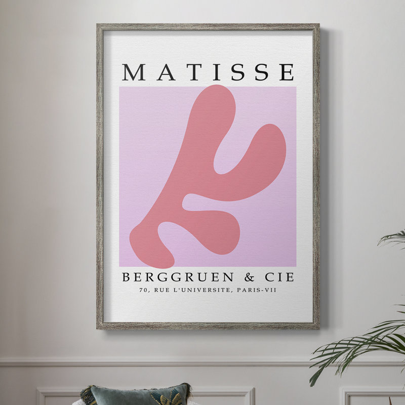 Matisse Cxxxiii, reproduction d'art encadrée - bois massif, H 15 po x l 12 po