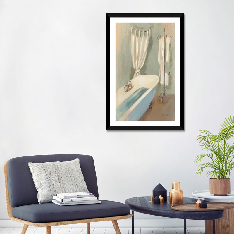 «Steam Bath III» par Silvia Vassileva, reproduction d'art, Papier encadré noir, Blanc, H 32 po x l 24 po x P 1 po