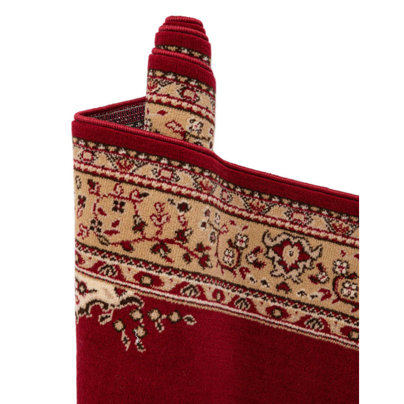 Tapis oriental noir Balthrop, Bourgogne, Rectangle 4 pi 1 po x 6 pi 1 po