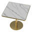Table carrée bistro moderne tulipe 31,5 pouces avec plateau en faux marbre, facile à assembler, structure en métal robuste-1676150079