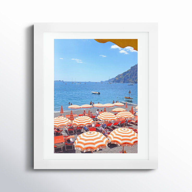 " Arienzo Beach Club " by Rachel Dowd, White, 13" H x 11" W