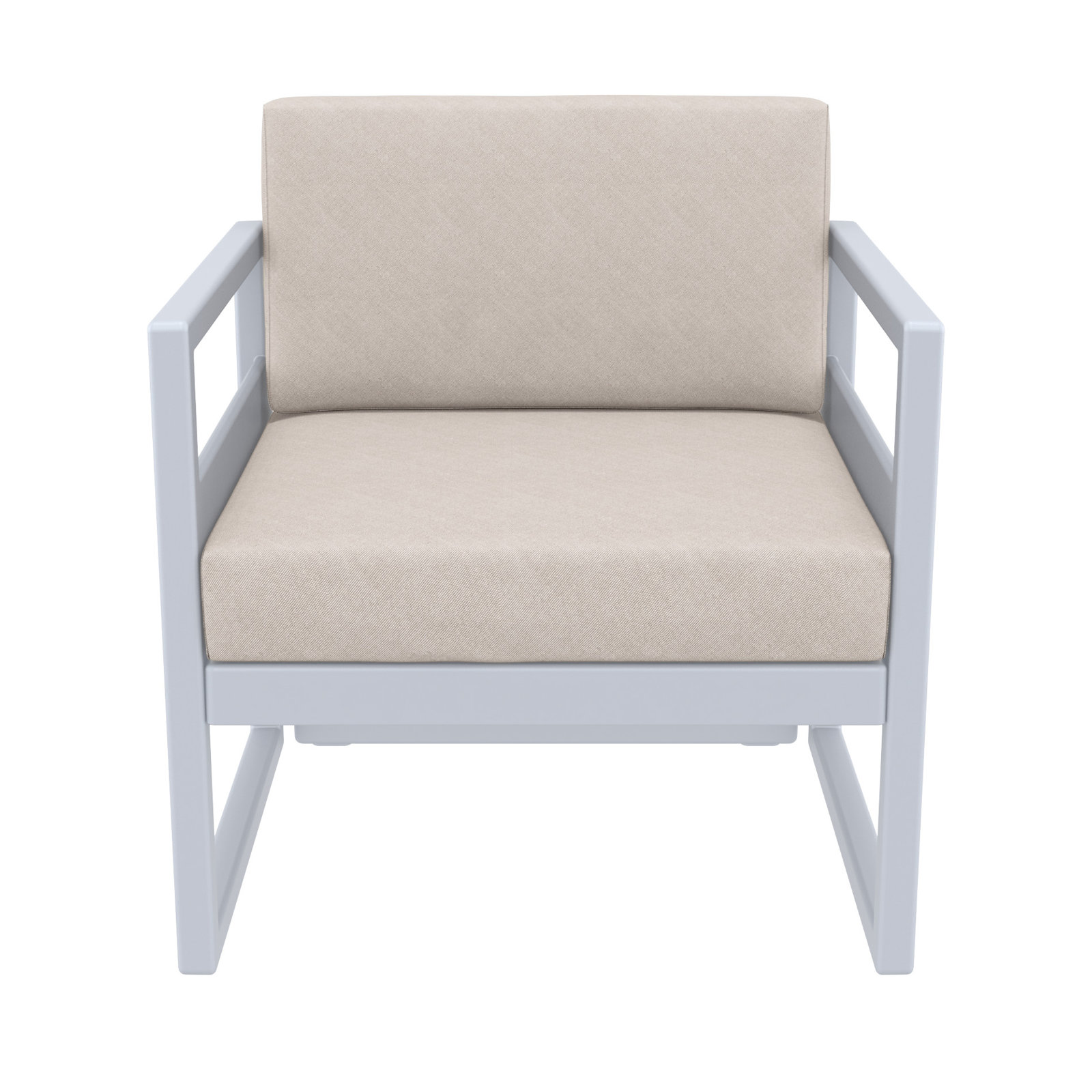 Lane Outdoor Lounge Chair, Silver/Gray, Canvas Flax Sunbrella® Canvas