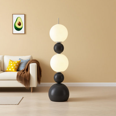 Nordic-Style Wrought Iron and Acrylic Floor Lamp