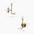 Neydi 2 - Light Dimmable Gold/Black LED Wallchiere