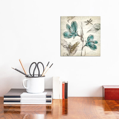 Blooming Teal I by Aimee Wilson - Wrapped Canvas Gallery-Wrapped Canvas Giclée