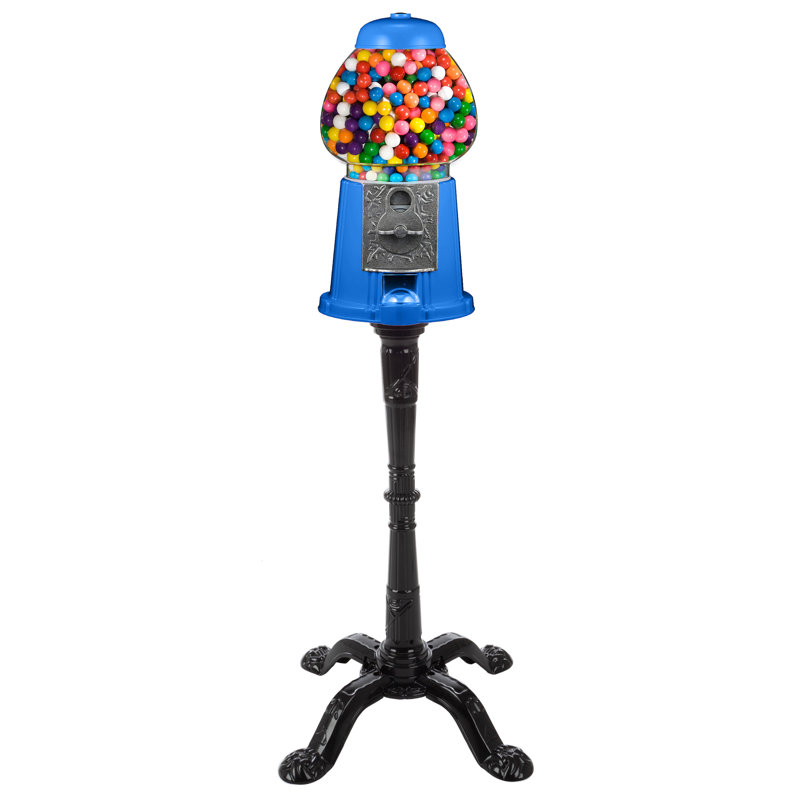 15” Gumball Machine with Stand and Coin Bank - Bubble Gum Machine Candy Dispenser Vending Machine with Glass Globe and Metal Base - Vintage Style Gum Ball Machine by Great Northern Popcorn